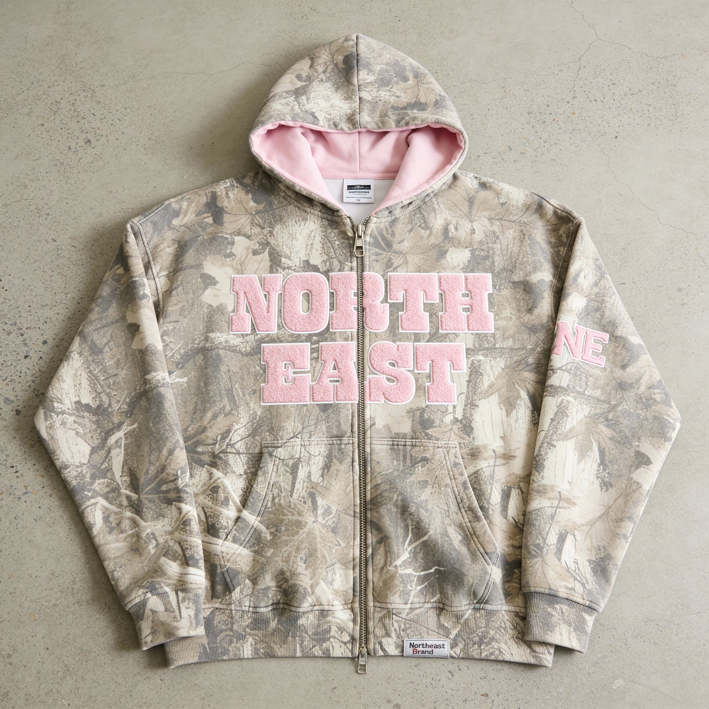 Can't See You, Pink - Camo Zip-Up Hooded Sweatshirt