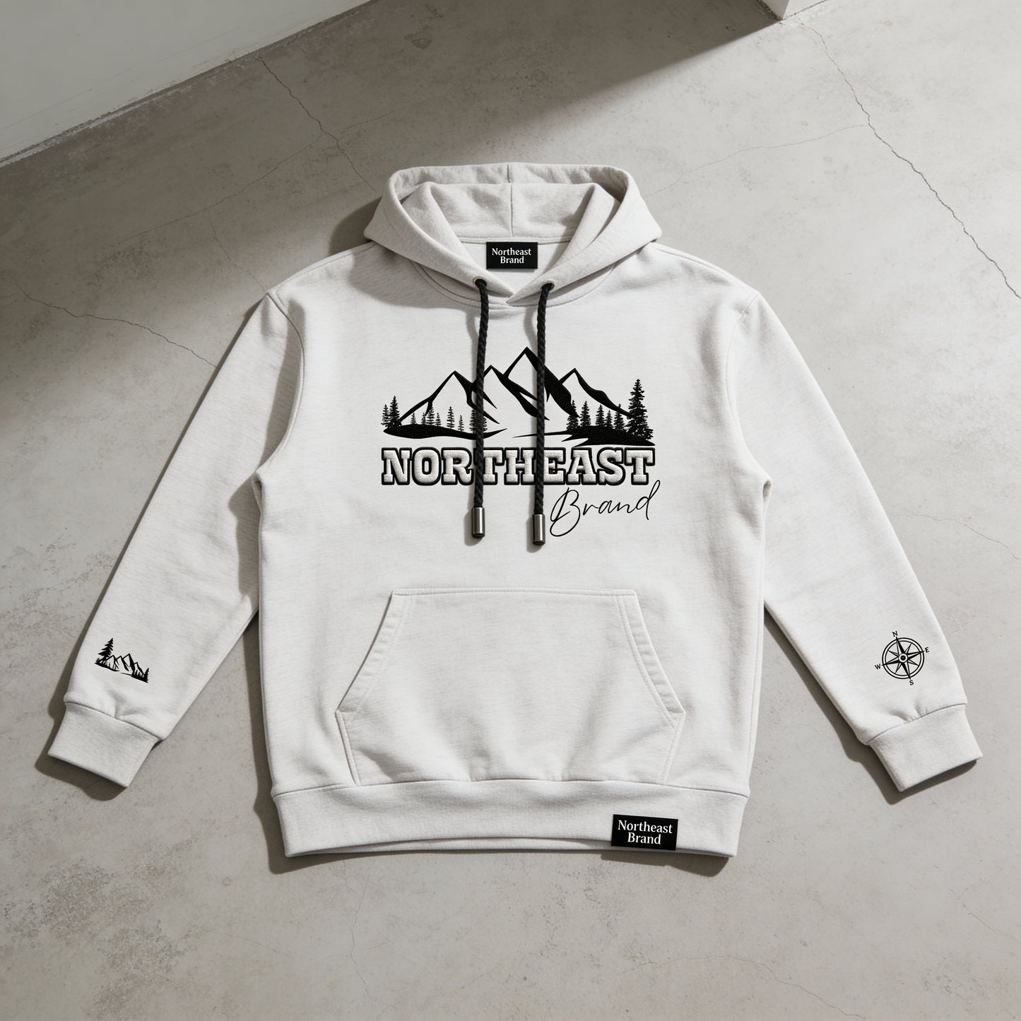 By The Mountains - White Sweatshirt